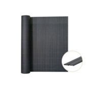 Mata PVC na ogrodzenie 1,8 x 25 m szara + Maskownica do mat PVC 25 m szara