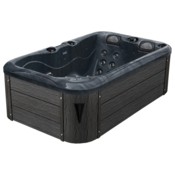 Wanna ogrodowa z hydromasażem Aquess Zenya 1201 3-osobowa Dark Stone / Grey