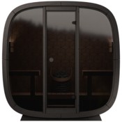 Sauna fińska zewnętrzna Leil® Saunas Black Cube Premium 4-osobowa