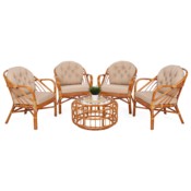 Meble ogrodowe rattanowe Panama Orange / Latte 4+1