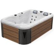 Wanna ogrodowa z hydromasażem Aquess Zenya 1201 Grey / Brown 3-osobowa