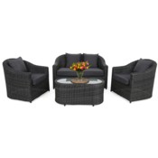 Meble ogrodowe technorattanowe Modena Grey / Grey Melange