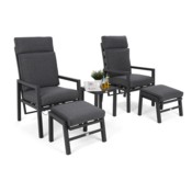 Meble ogrodowe aluminiowe Morton Dark Grey / Grey Melange