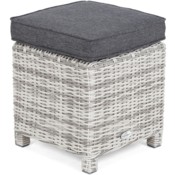 Puf ogrodowy technorattanowy California Light Grey / Grey Melange