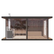Sauna fińska zewnętrzna TerModula 500 x 210 cm z szatnią