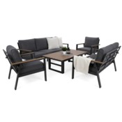 Zestaw mebli aluminiowych Turyn Dark Grey / Grey Melange