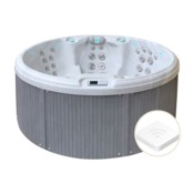 Wanna ogrodowa z hydromasażem Aquess Recharge 3101 7-osobowa Sterling White / Light Grey + Moduł zdalnego sterowania do wanny ogrodowej Aquess