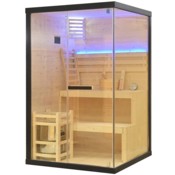 Sauna fińska narożna Nordum Basic P 2-osobowa czarna