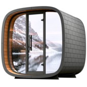 Sauna fińska zewnętrzna Leil® Saunas Round Cube Mini 2.0 4-osobowa