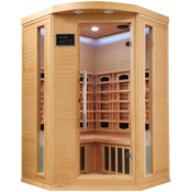 Sauna infrared narożna Nordum Basic D 2-osobowa naturalna