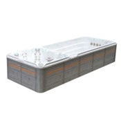 Basen ogrodowy z przeciwprądem i hydromasażem Aquess Dynamic 590 x 227 cm