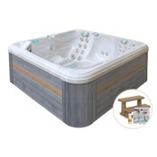 Wanna ogrodowa z hydromasażem Aquess Reflect 4202 7-osobowa + gratisy
