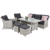 Meble ogrodowe technorattanowe California Light Grey / Grey Melange