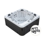 Wanna ogrodowa z hydromasażem Aquess Nevara 5752 3-osobowa + Schodki Aquess do wanny ogrodowej z hydromasażem