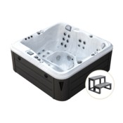 Wanna ogrodowa z hydromasażem Aquess Nevara 3752 5-osobowa + Schodki Aquess do wanny ogrodowej z hydromasażem