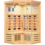 Sauna infrared narożna Nordum Basic 2-osobowa naturalna