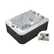 Wanna ogrodowa z hydromasażem Aquess Nevara 2752 3-osobowa + Zestaw do wanny Whirlpool Set 1 Chemoform