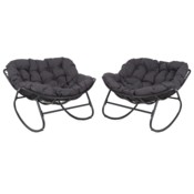 Zestaw foteli bujanych Bari Grey / Grey Melange