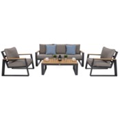 Meble ogrodowe aluminiowe Rimini Dark Grey / Beige Melange