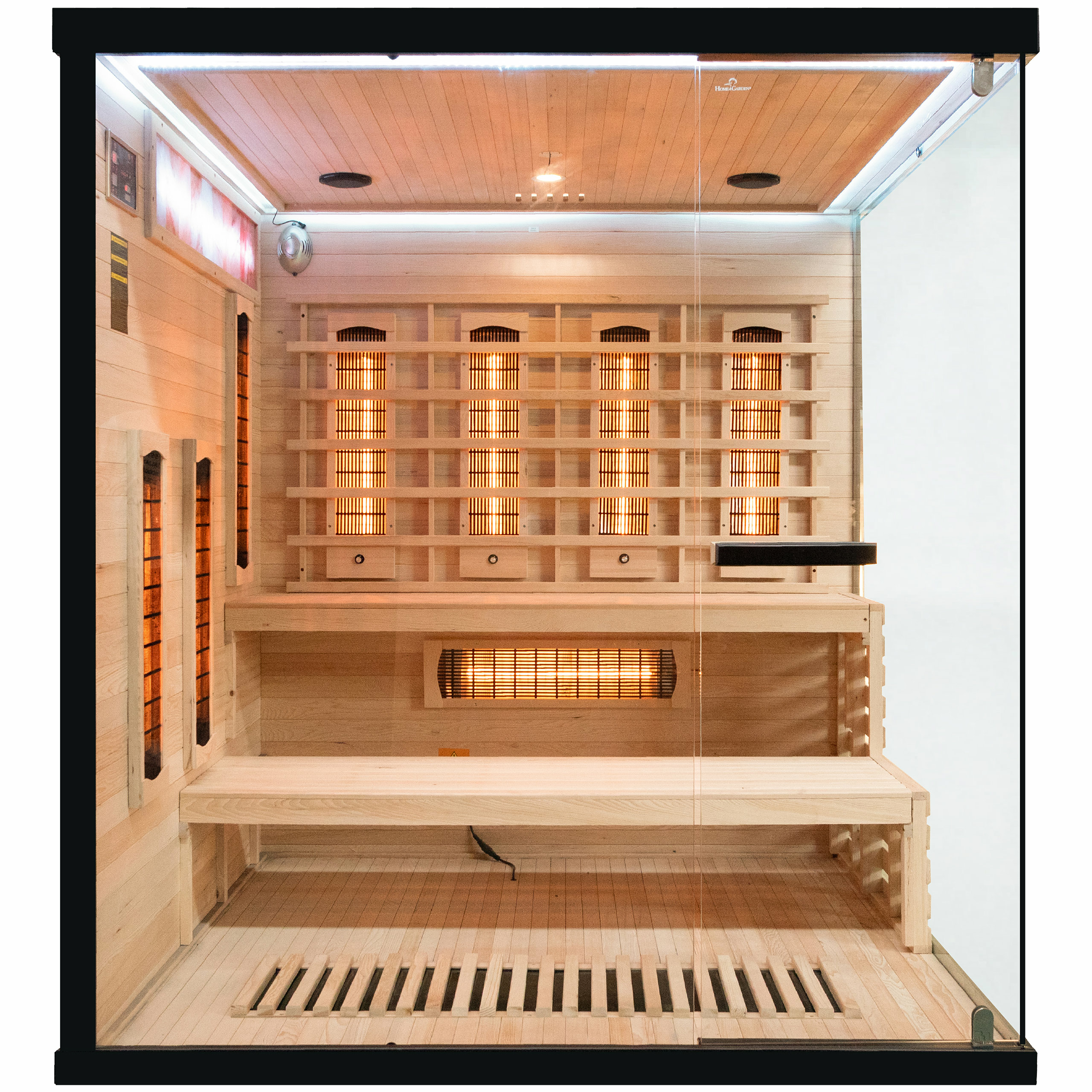Sauna infrared narożna EP4CRS Black z panelami solnymi