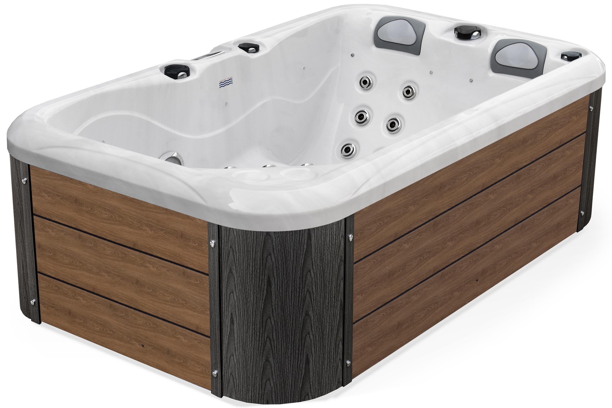 Wanna ogrodowa z hydromasażem Aquess Zenya 1201 Grey / Brown 3-osobowa