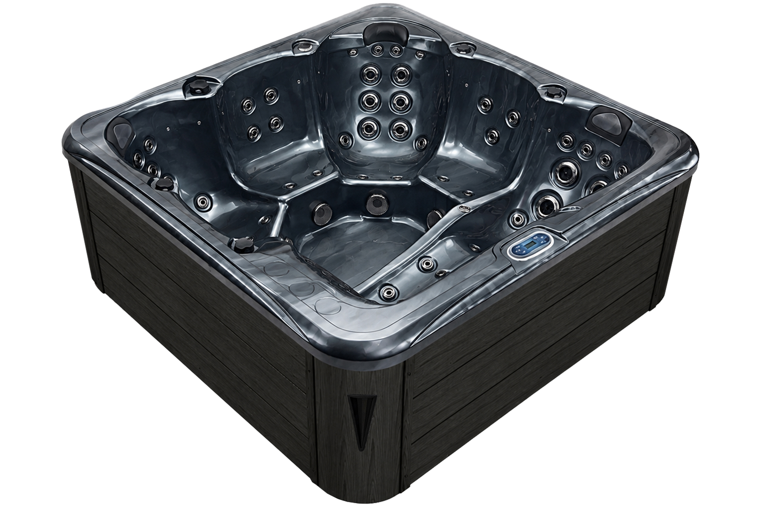 Wanna ogrodowa z hydromasażem Aquess Zenya 7102 6-osobowa Dark Stone / Grey