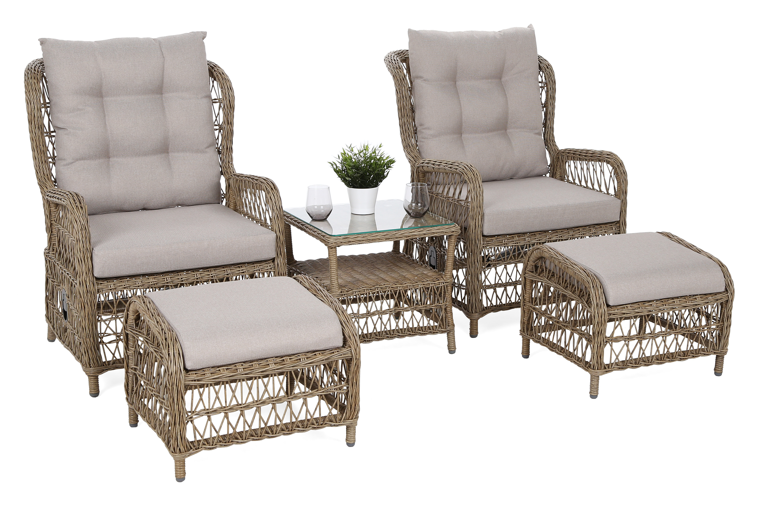 Meble ogrodowe technorattanowe Corfu Natural / Beige