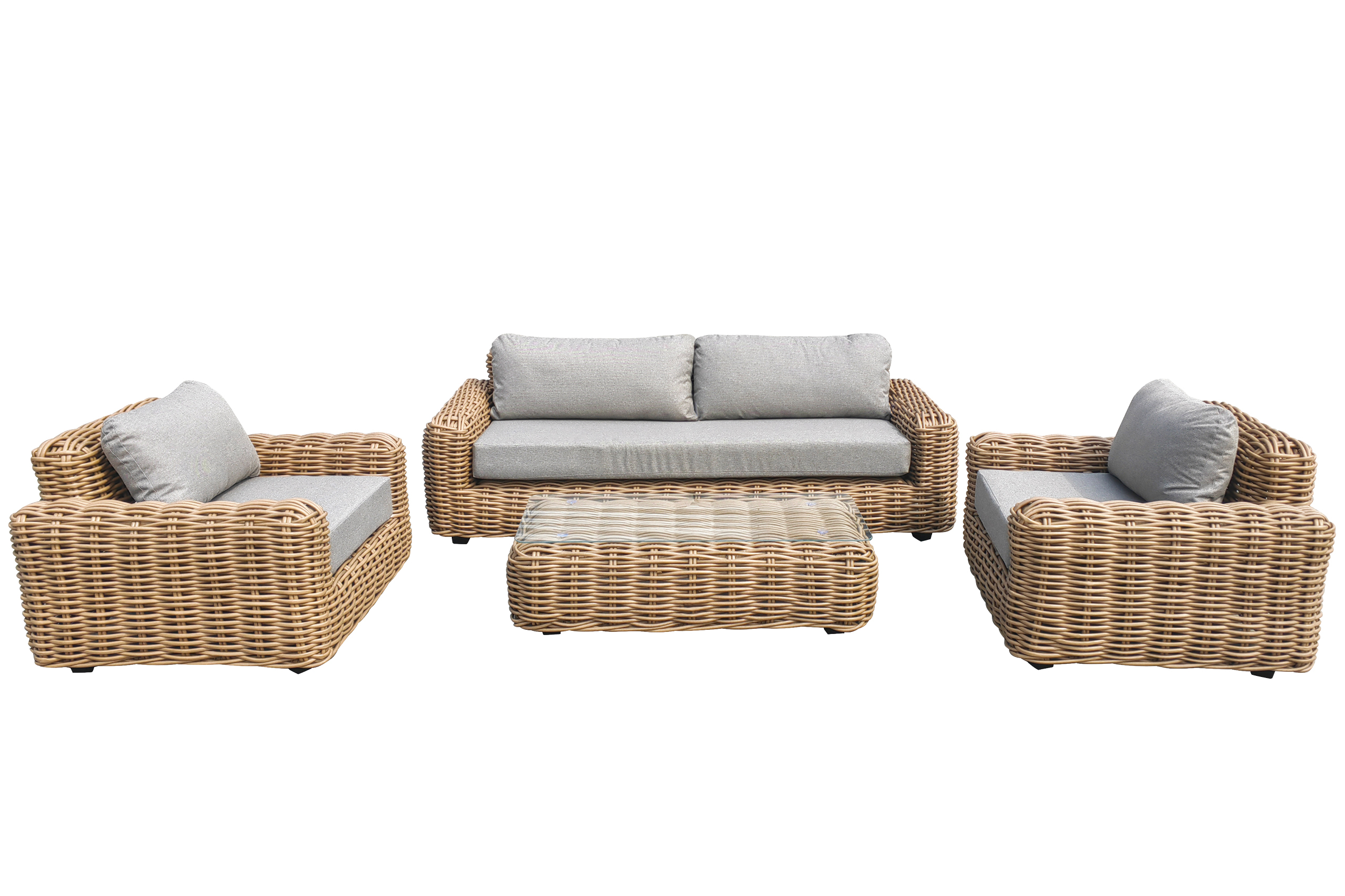 Meble ogrodowe technorattanowe Umbria Beige / Taupe Melange