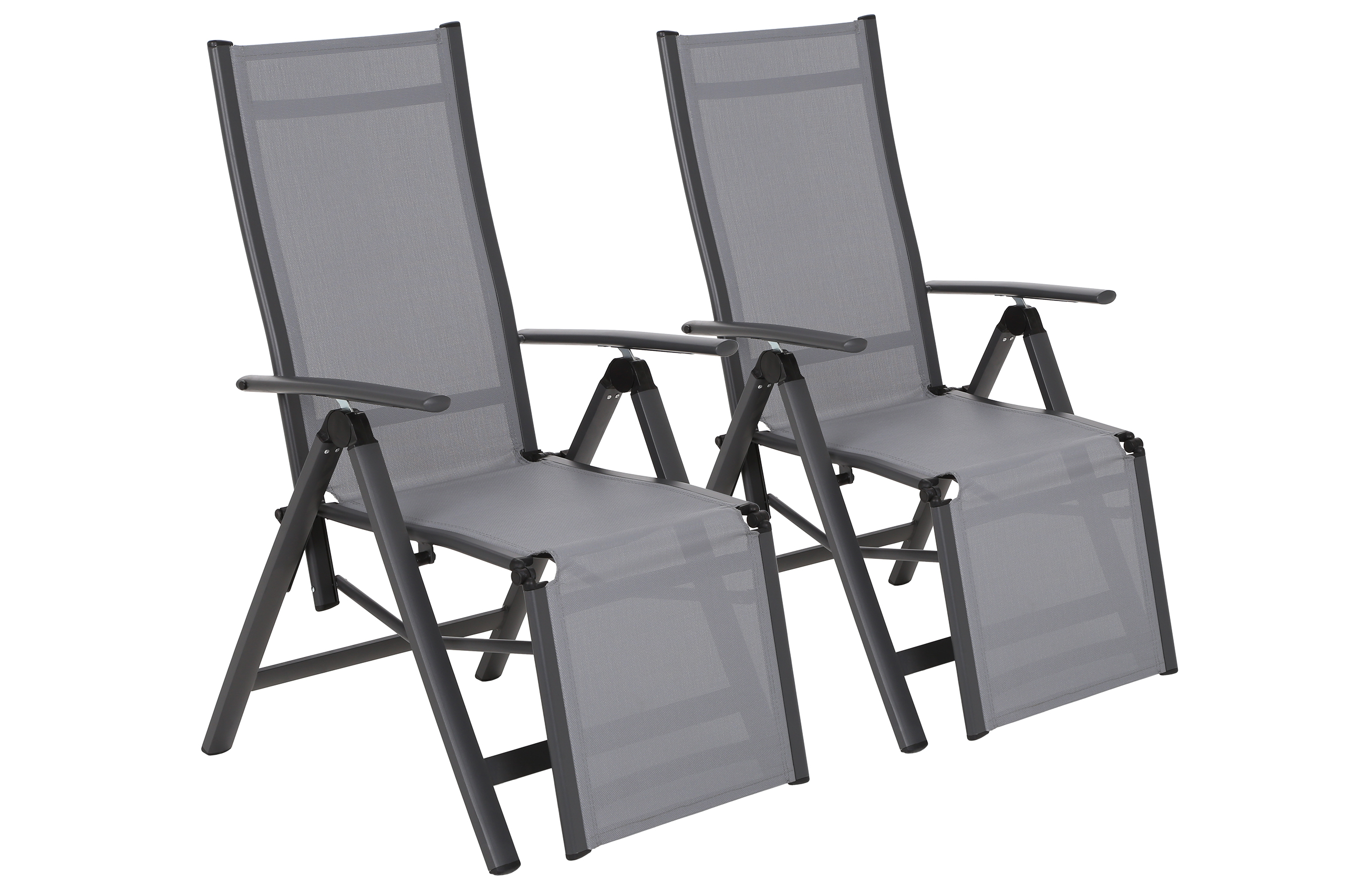Zestaw krzeseł ogrodowych aluminiowych Ibiza Relax Grey / Window Grey