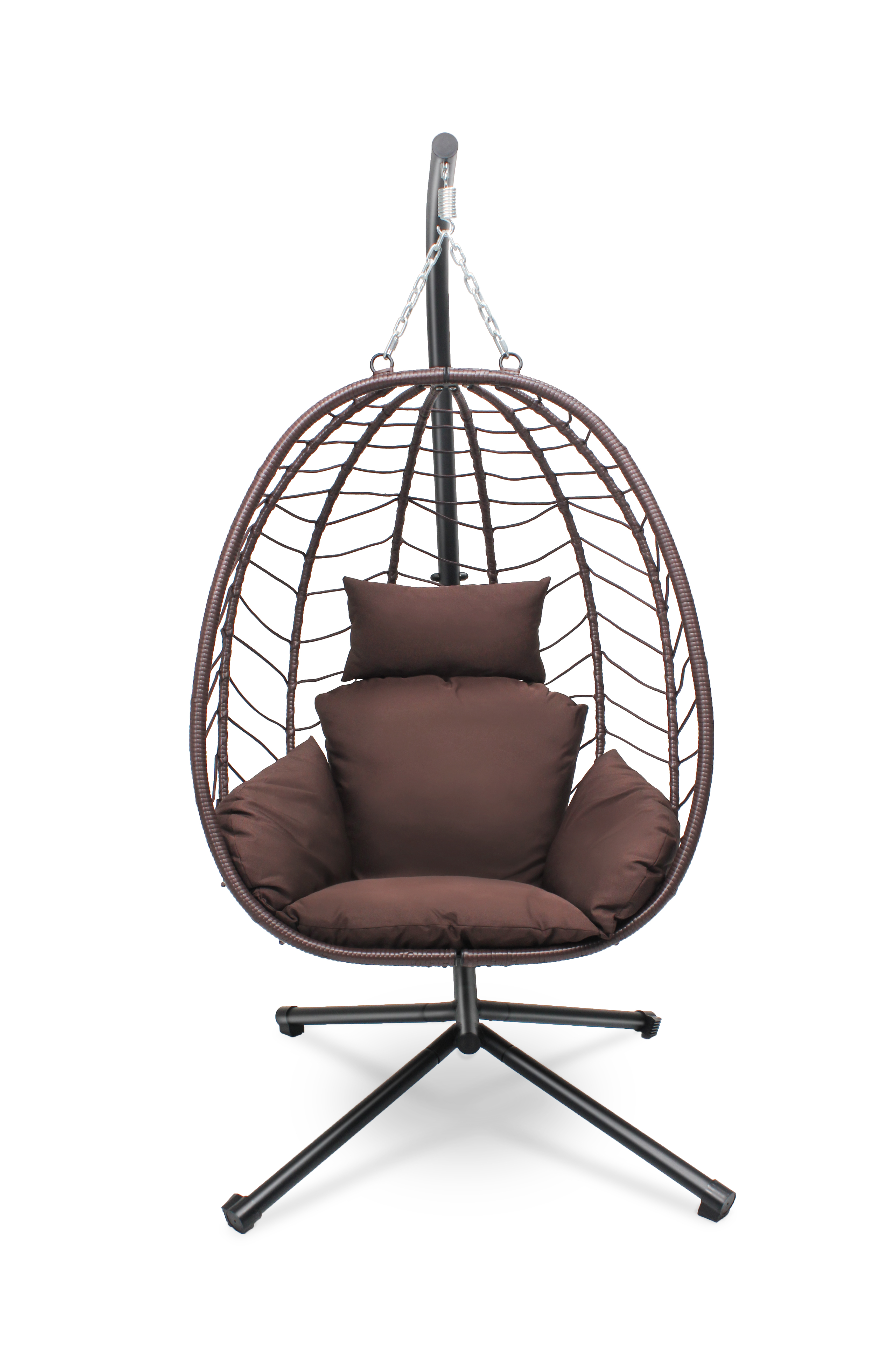 Fotel wiszący kokon Lugo Black / Brown