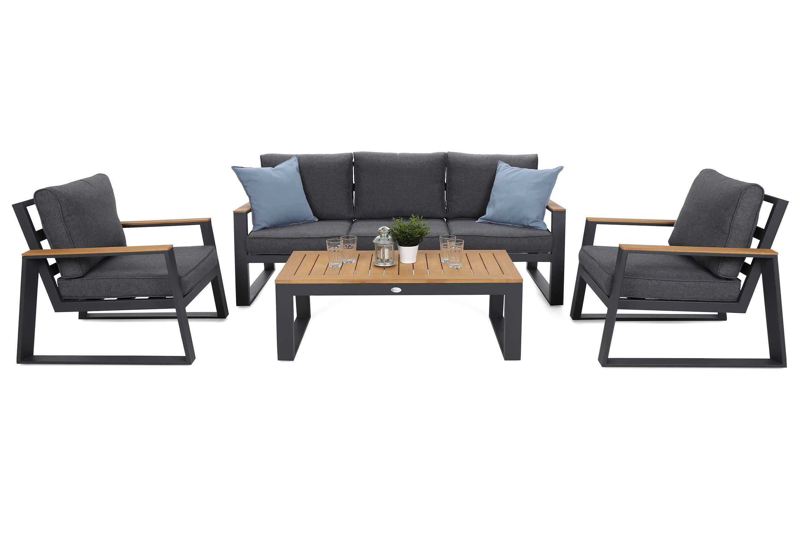 Meble ogrodowe aluminiowe Rimini Dark Grey / Grey Melange