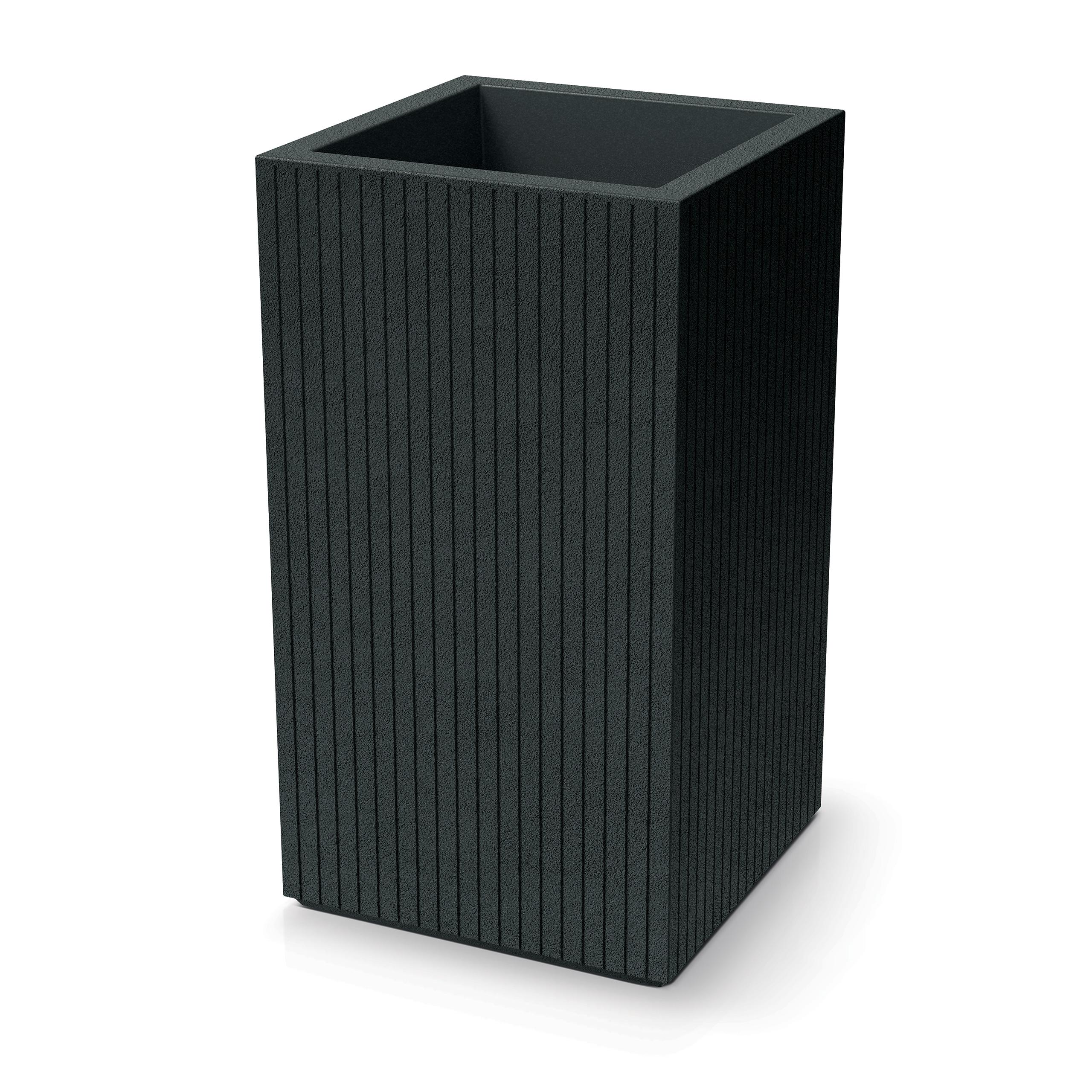 Donica ogrodowa Prosperplast Coro Square High Charcoal 27 l