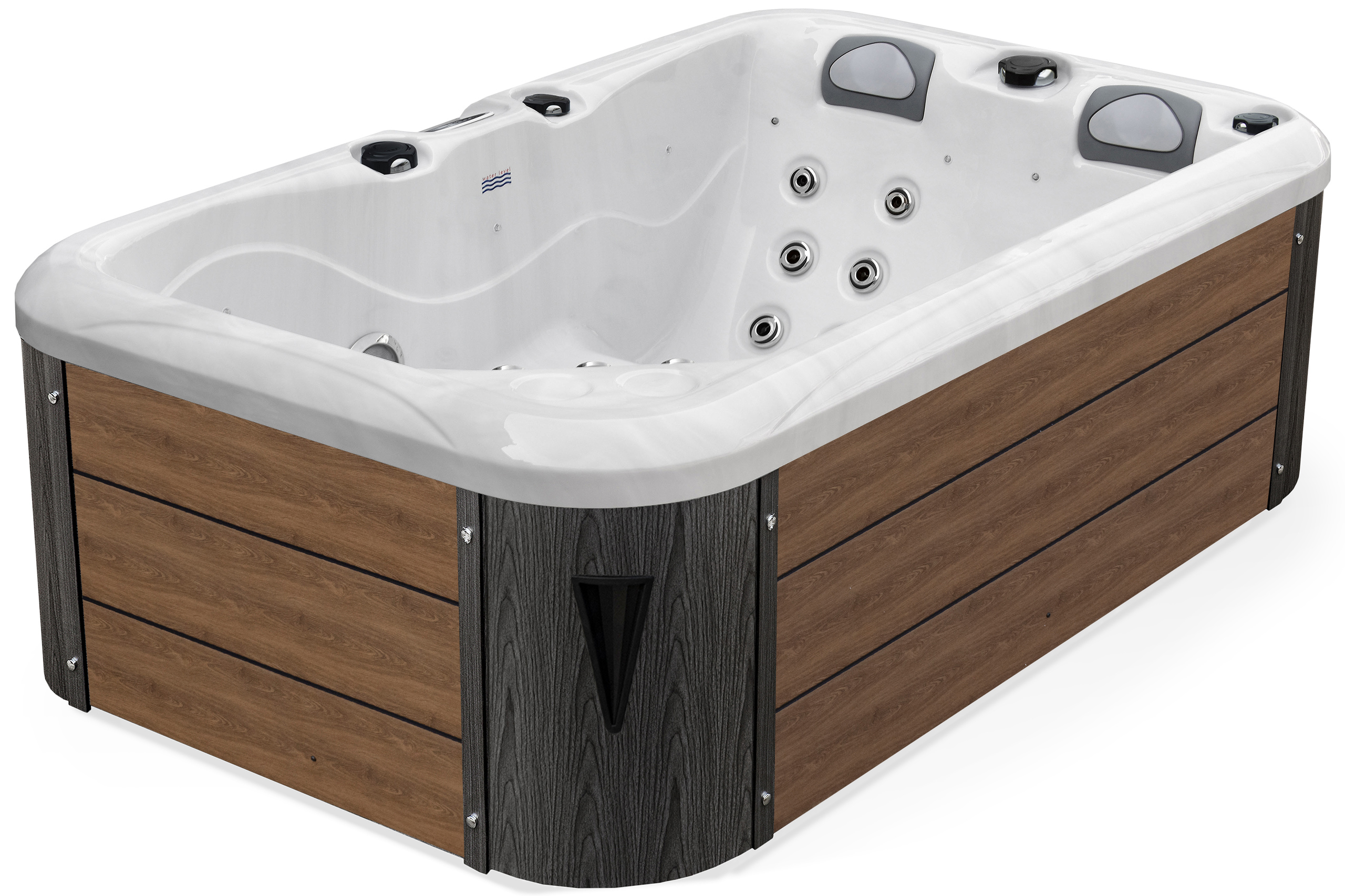 Wanna ogrodowa z hydromasażem Aquess Zenya 1201 Grey / Brown 3-osobowa