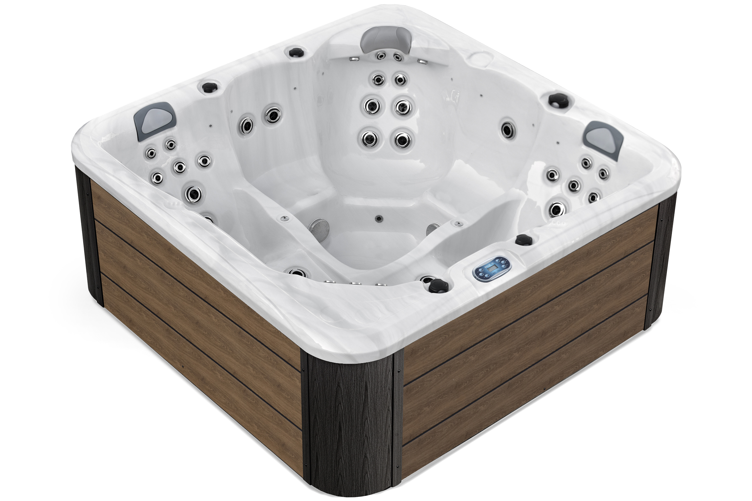 Wanna ogrodowa z hydromasażem Aquess Zenya 5202 Grey / Brown 5-osobowa