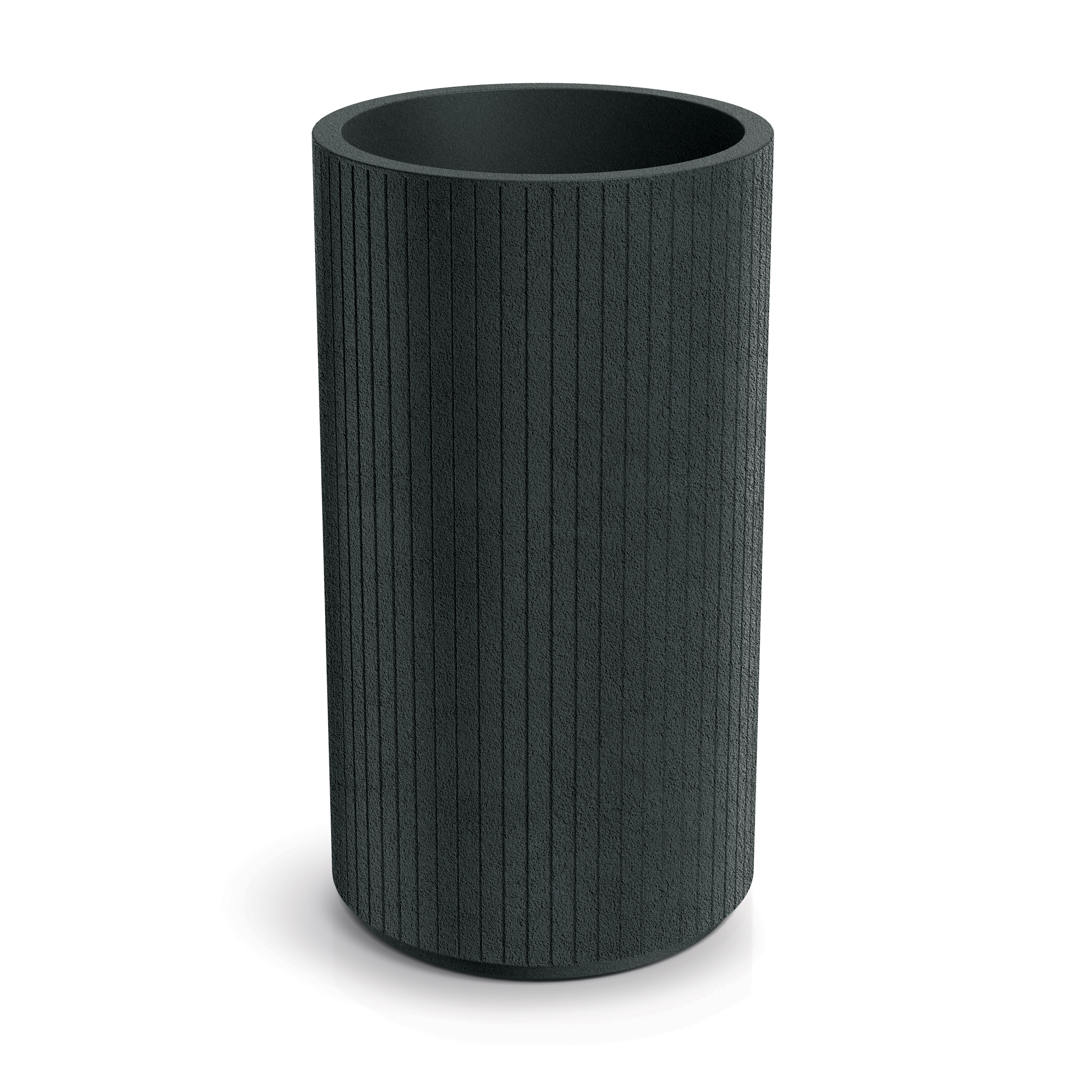 Donica ogrodowa Prosperplast Coro Round High Charcoal 34 l