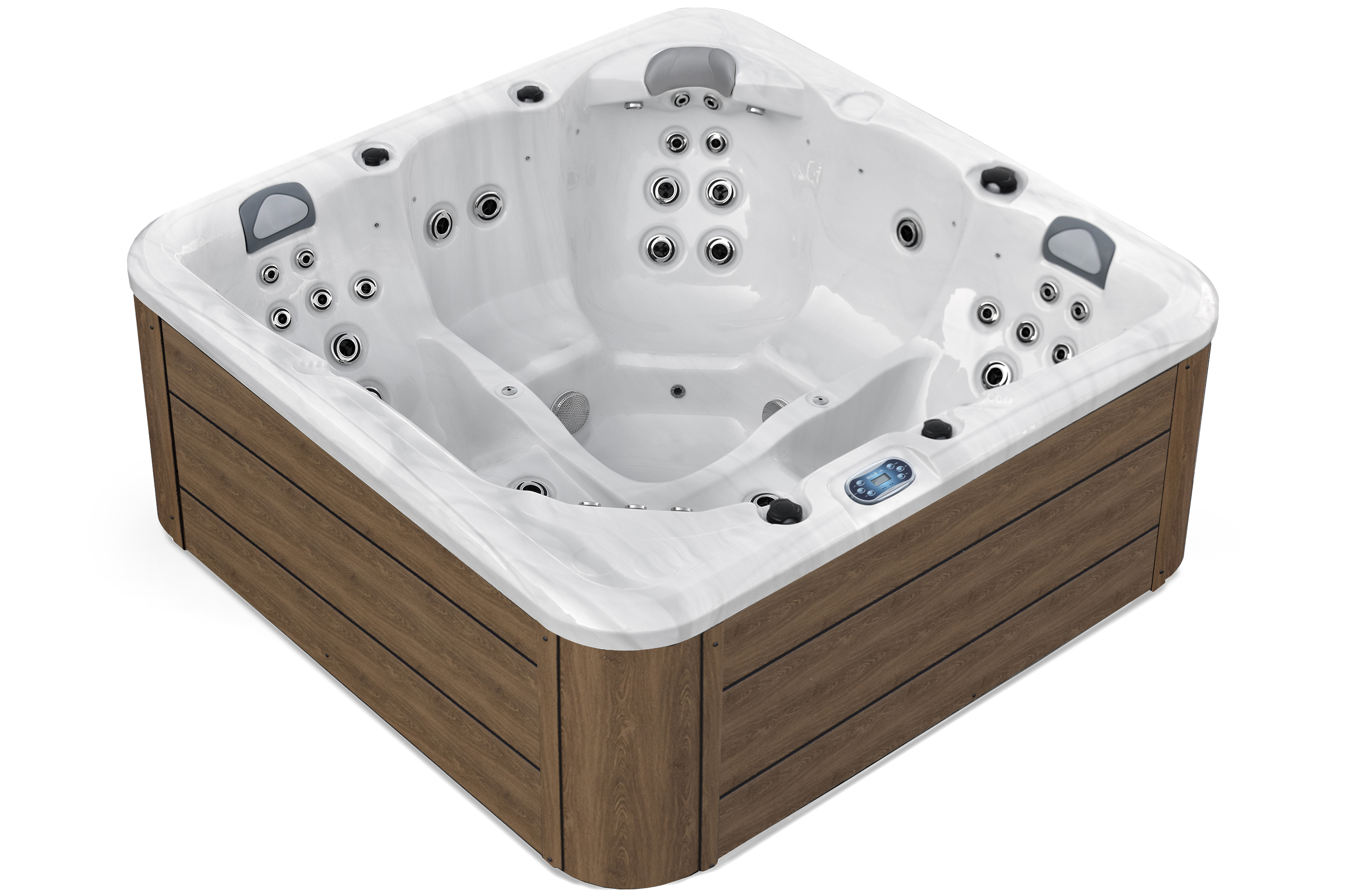 Wanna ogrodowa z hydromasażem Aquess Zenya 5202 Brown 5-osobowa