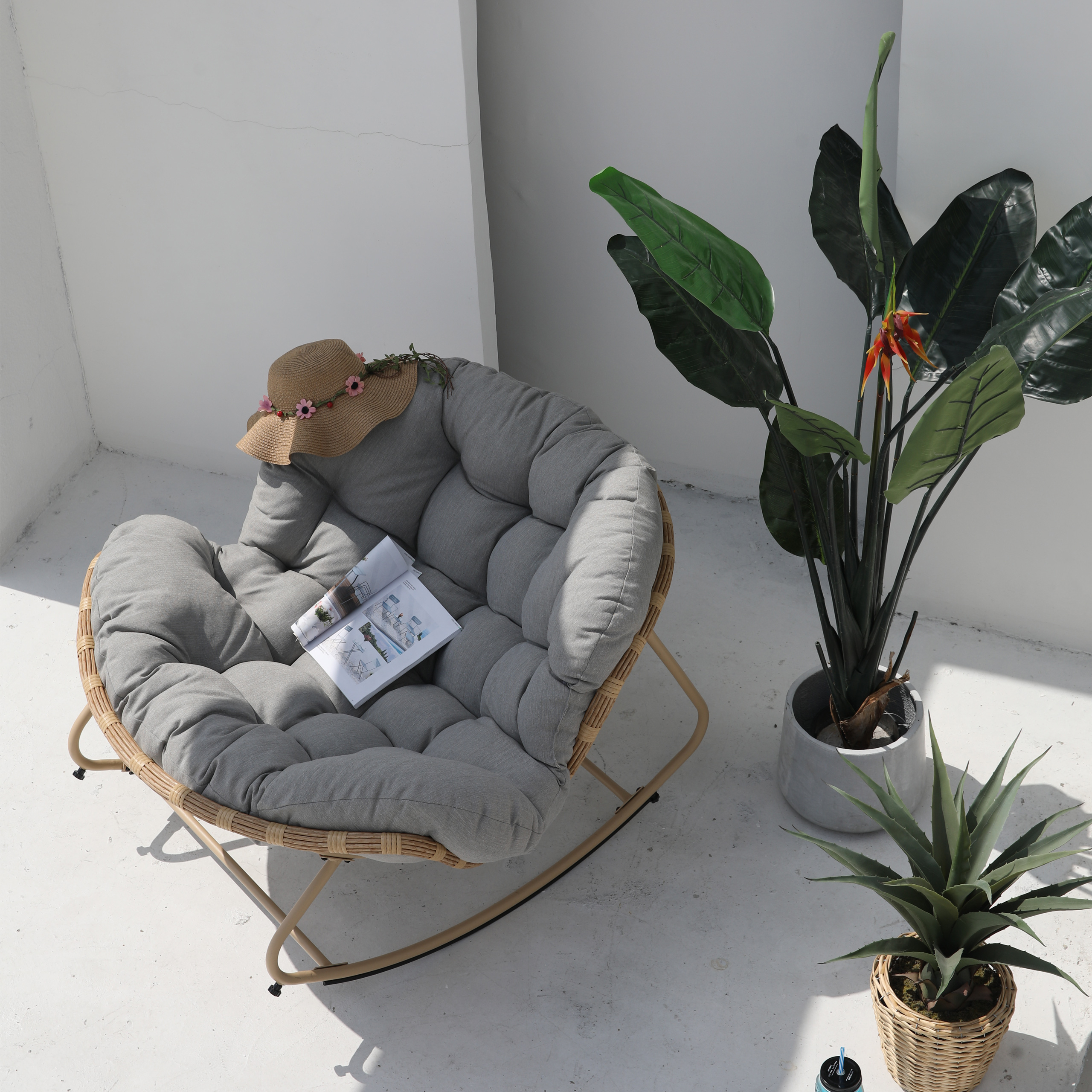 Zestaw foteli technorattanowych Palermo Beige / Light Grey