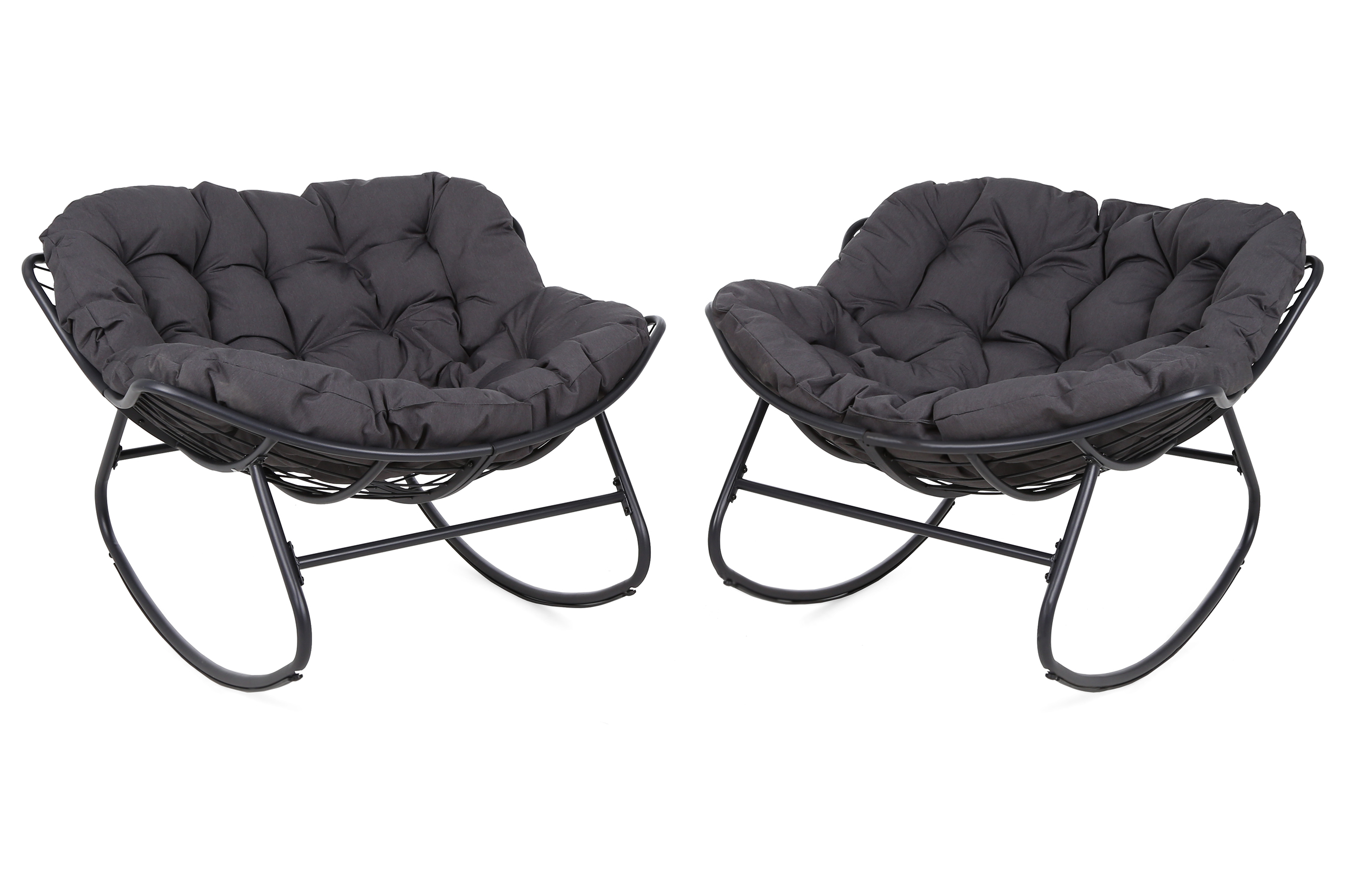 Zestaw foteli bujanych Bari Grey / Grey Melange