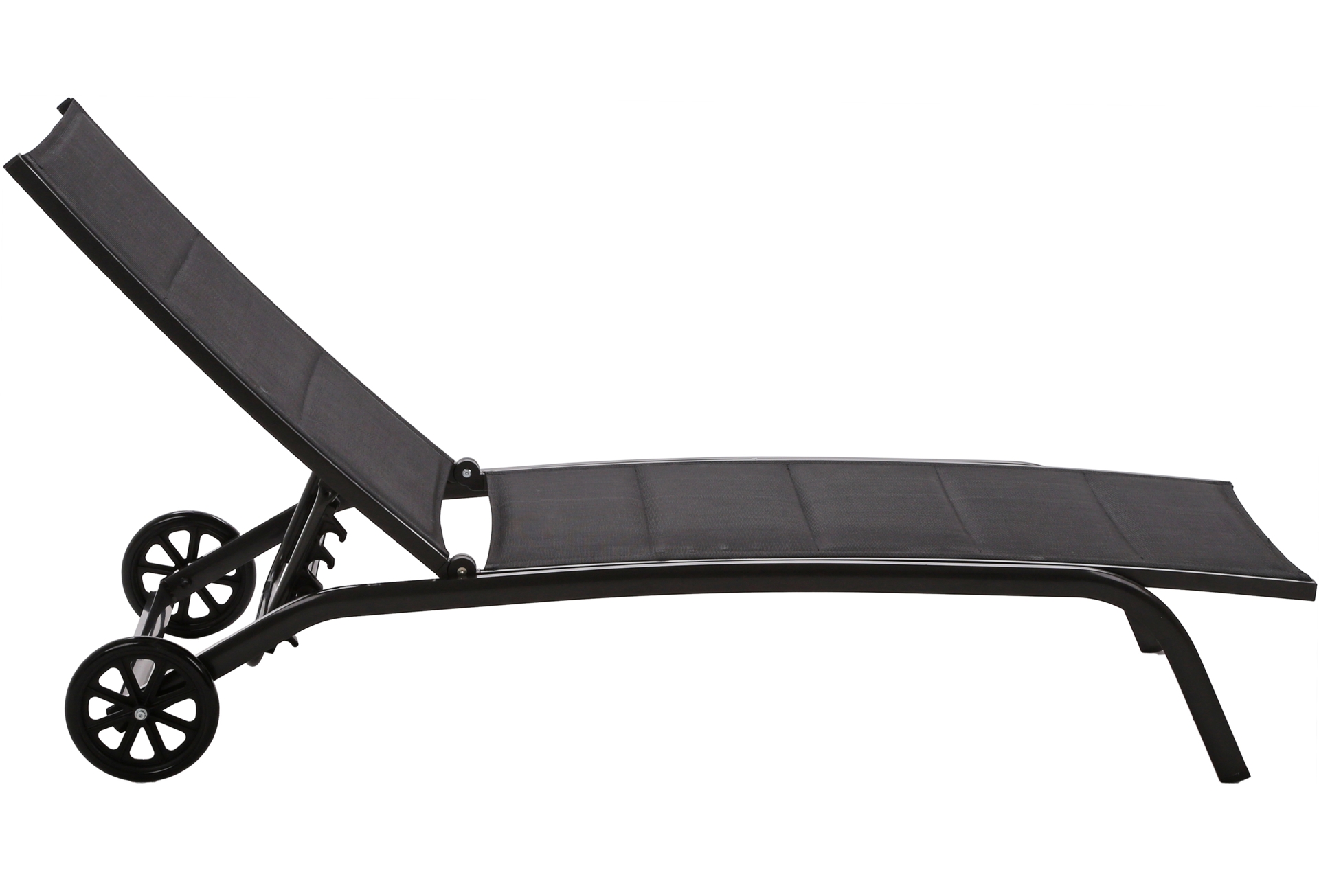 Leżak ogrodowy aluminiowy Ibiza Black / Black II. gatunek