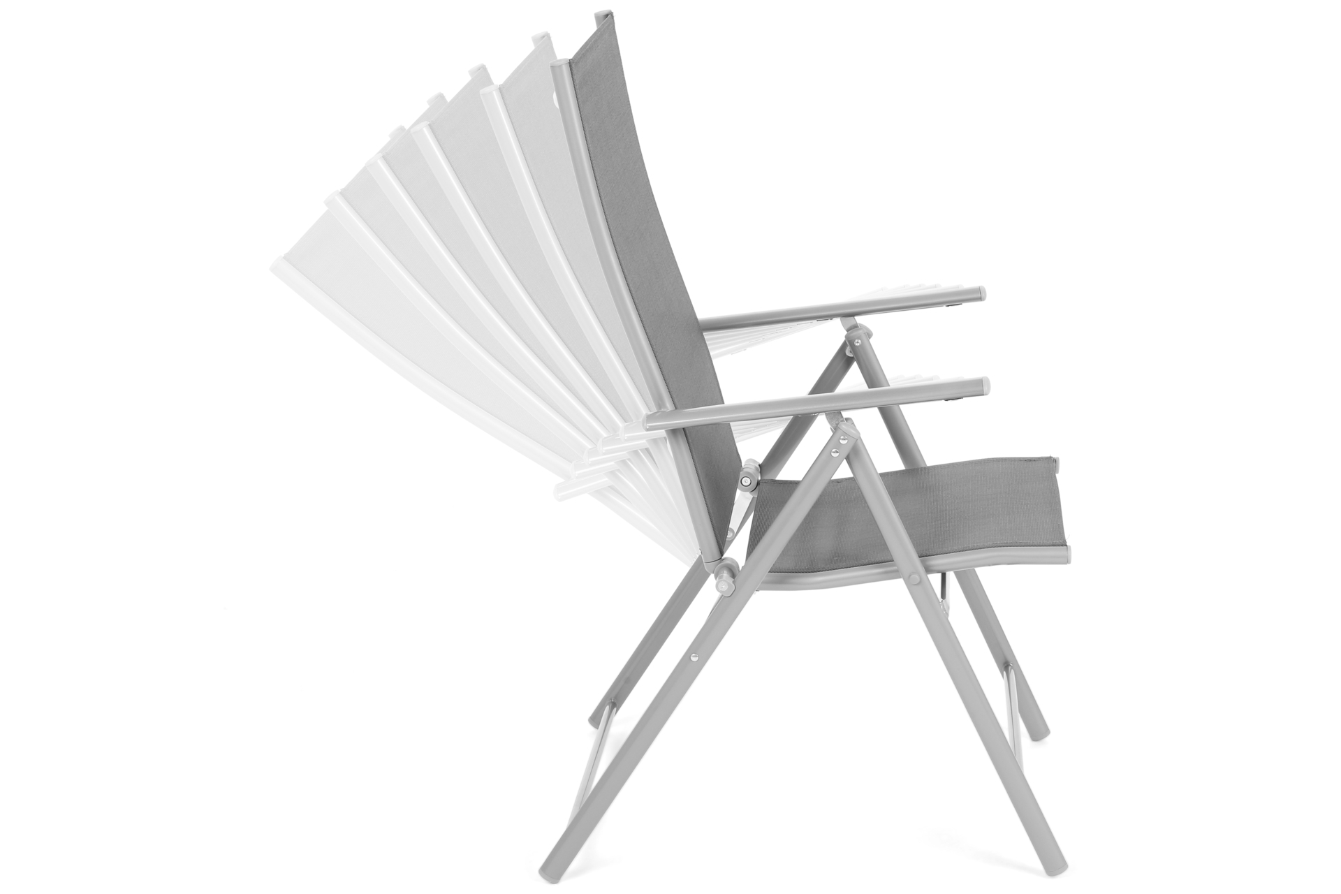 Meble ogrodowe metalowe Casablanca 150 cm Silver / Taupe 6+1