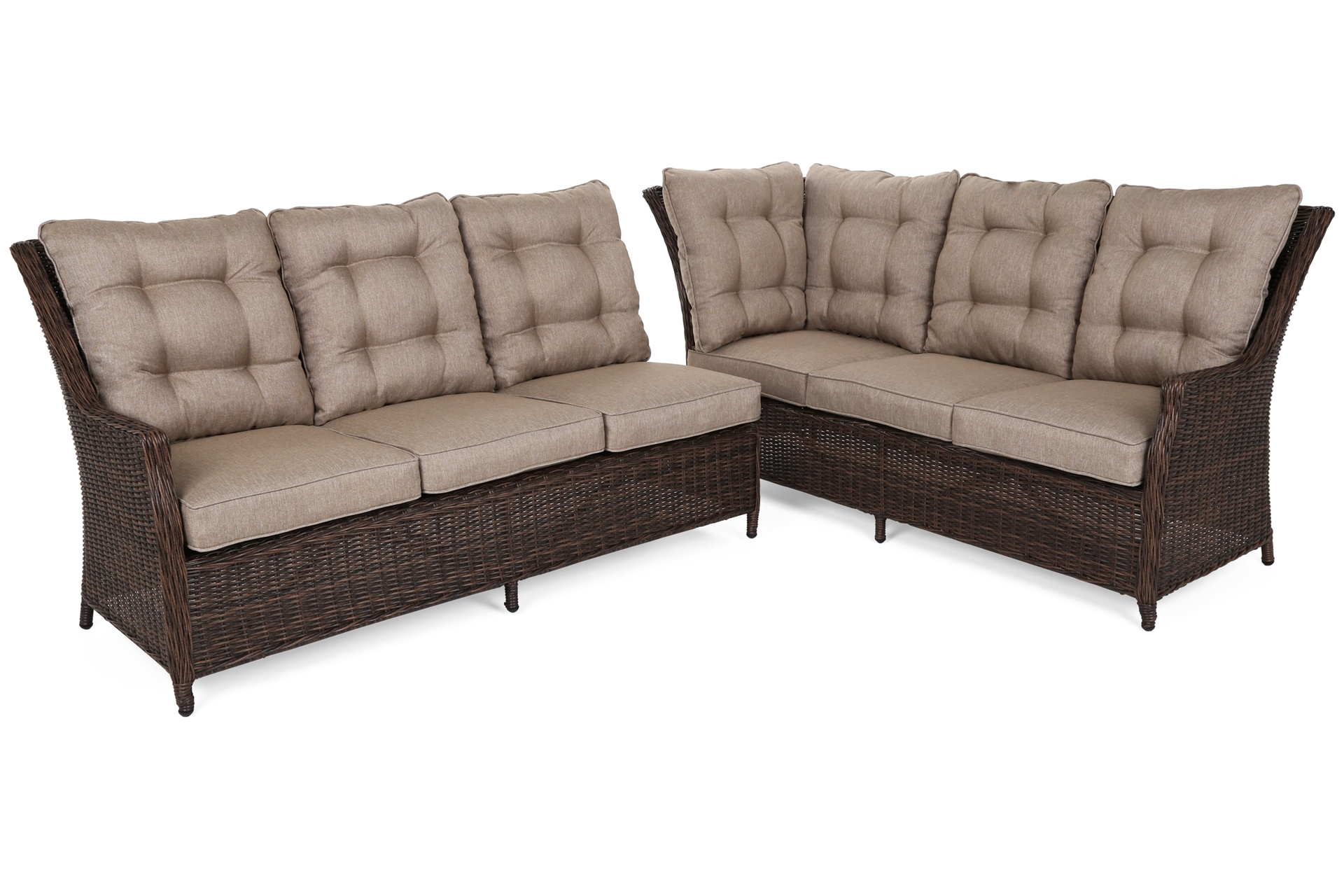 Narożnik technorattanowy prawy Alicante Brown Mat / Brown Melange