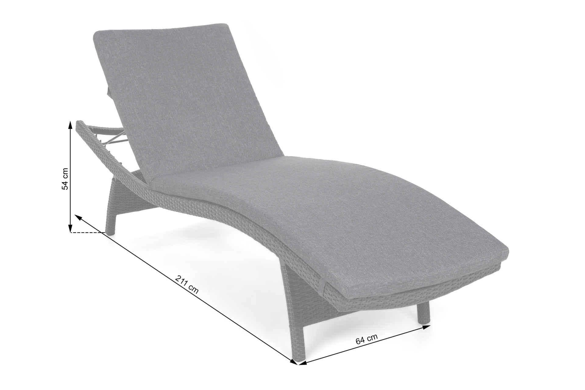 Leżak ogrodowy technorattanowy Marbella Brown Mat / Brown Melange