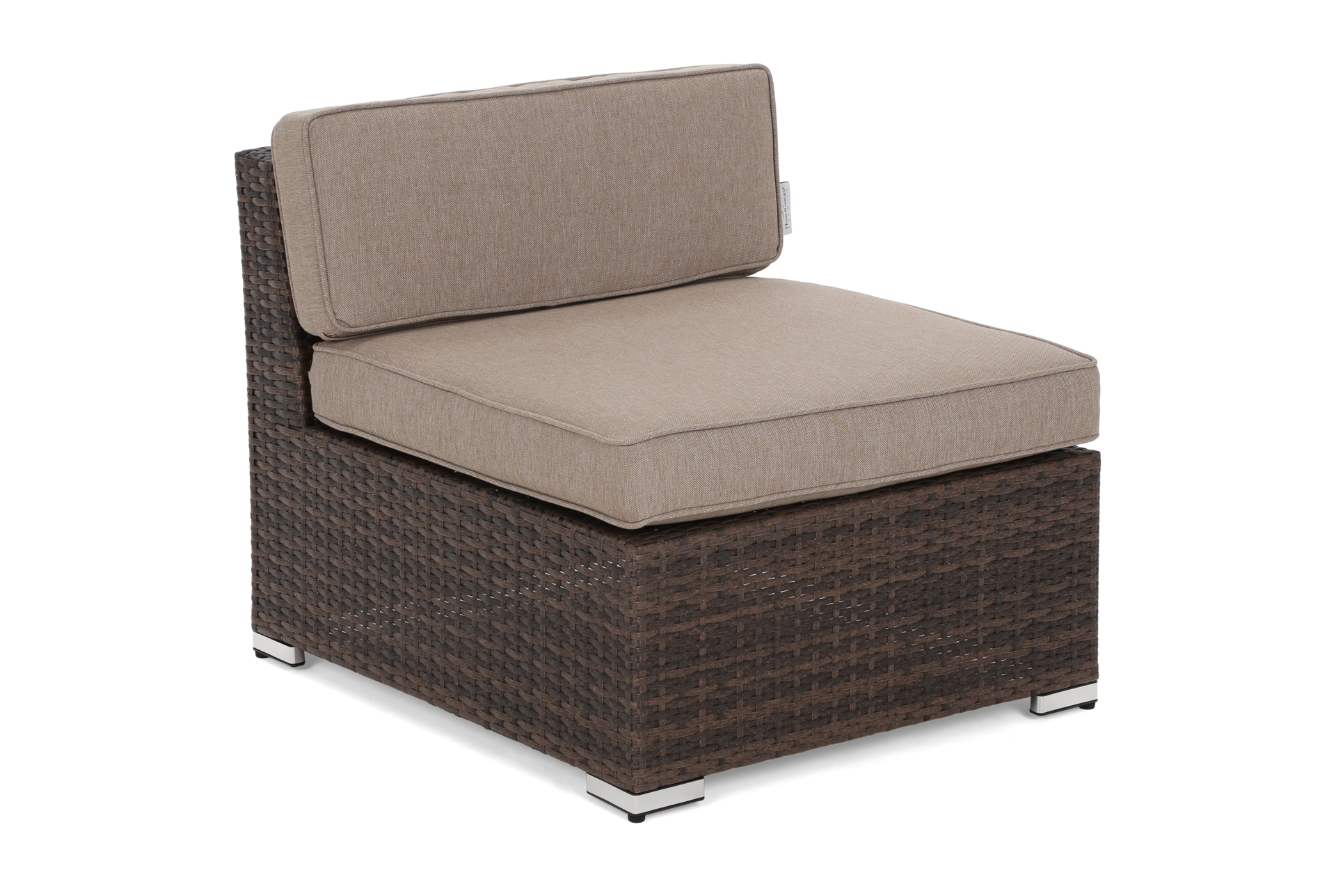 Narożnik modułowy z technorattanu Kansas Maxi Brown Mat / Brown Melange