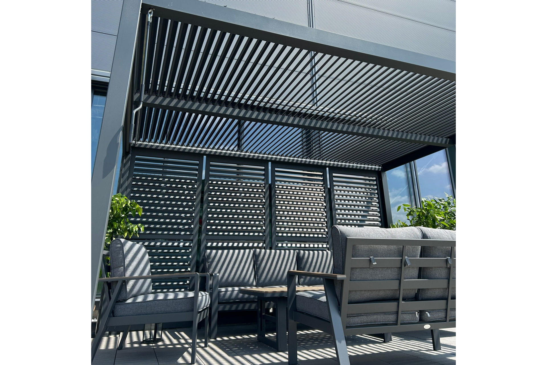 Zestaw mebli aluminiowych Turyn Dark Grey / Grey Melange