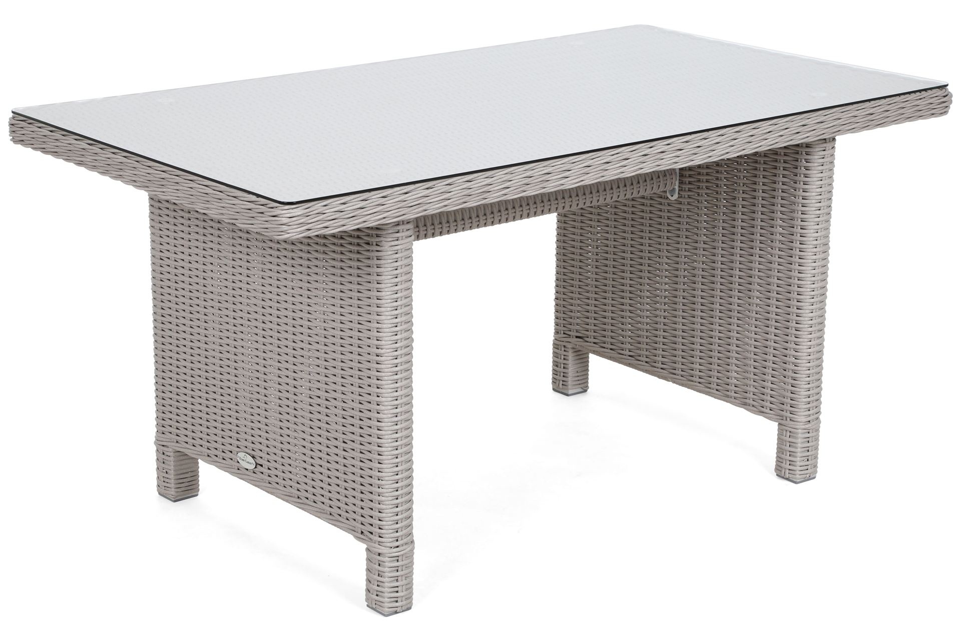 Narożny zestaw mebli ogrodowych prawy California White / Grey