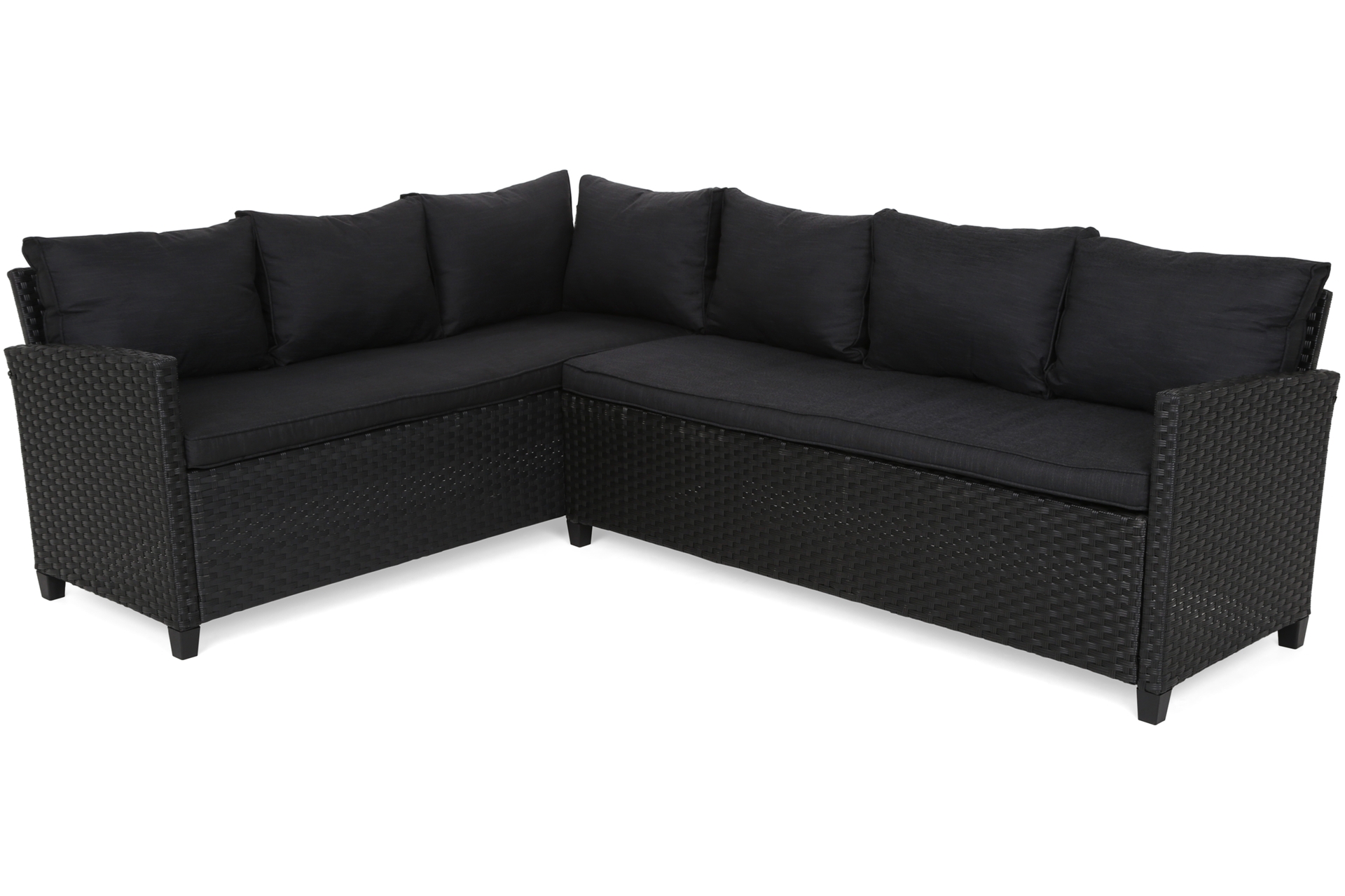Narożnik ogrodowy technorattanowy Lagos Dark Grey / Grey Melange
