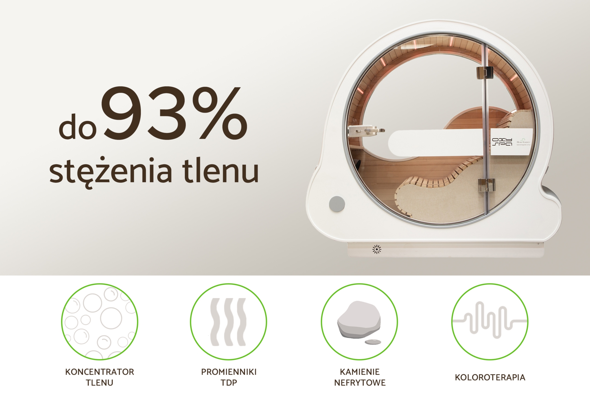 Komora relaksacyjna OxySpa z tlenoterapią i termoterapią