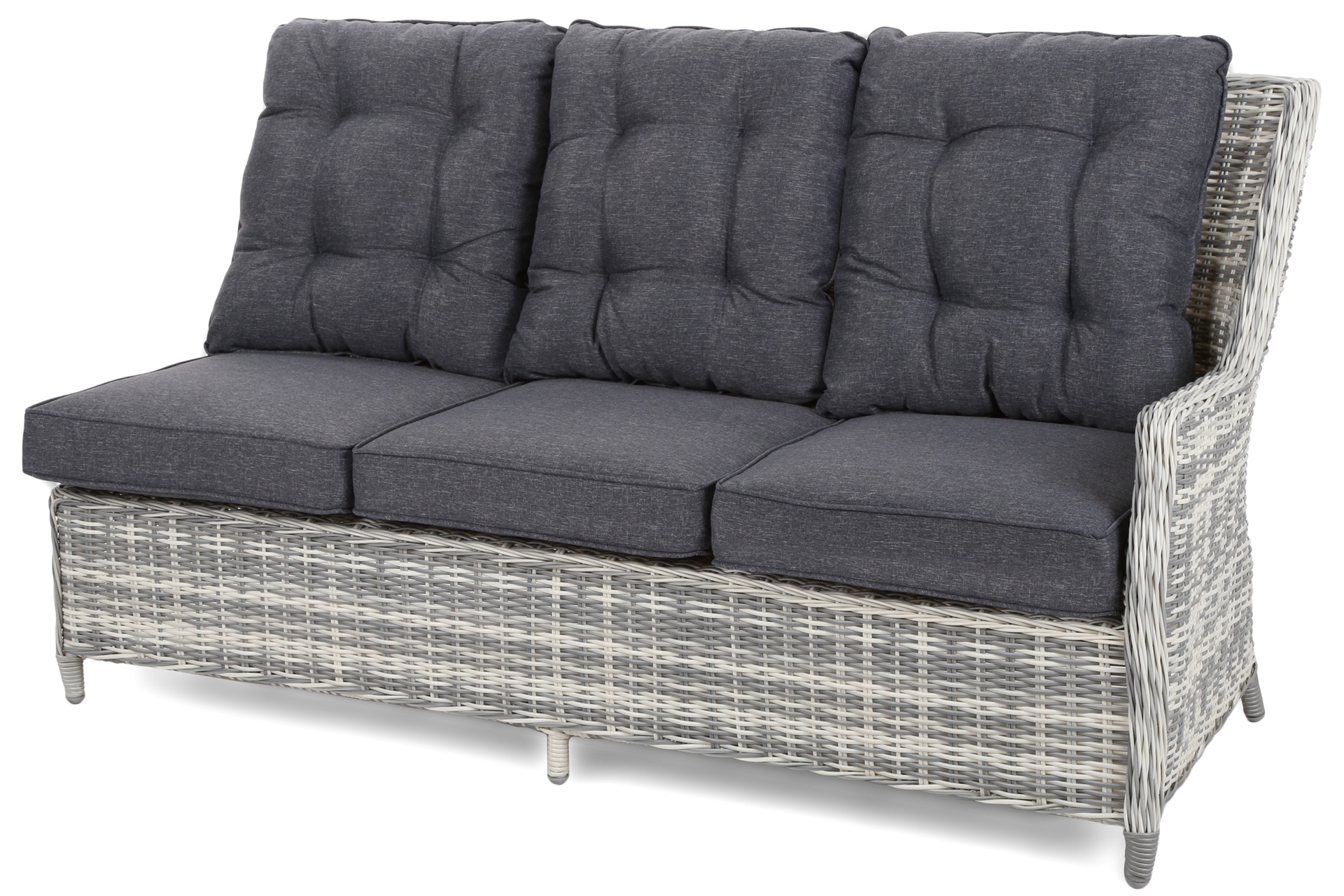 Narożnik technorattanowy lewy Alicante Light Grey / Grey Melange