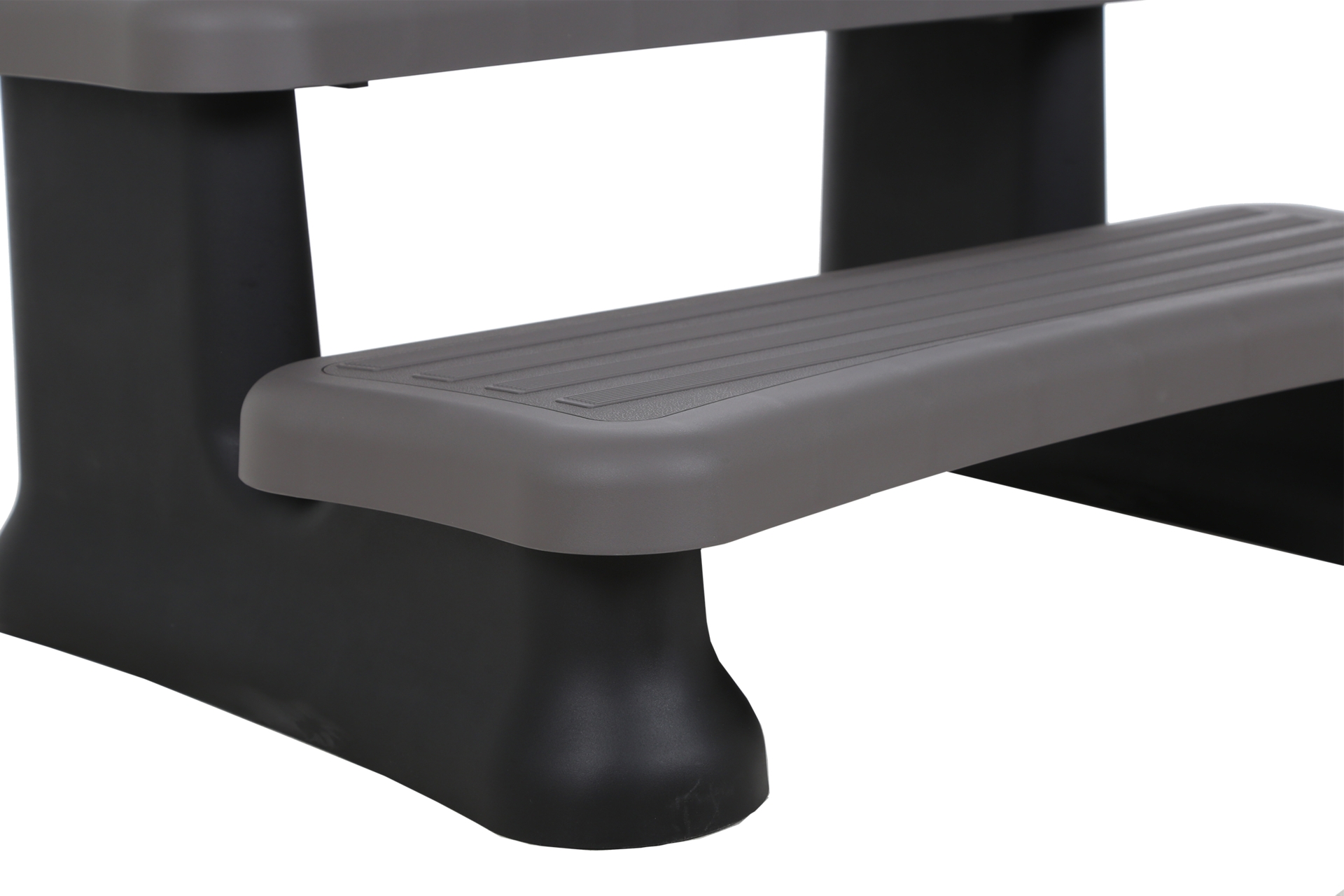 Schodki Aquess PVC Black / Grey do wanny ogrodowej z hydromasażem