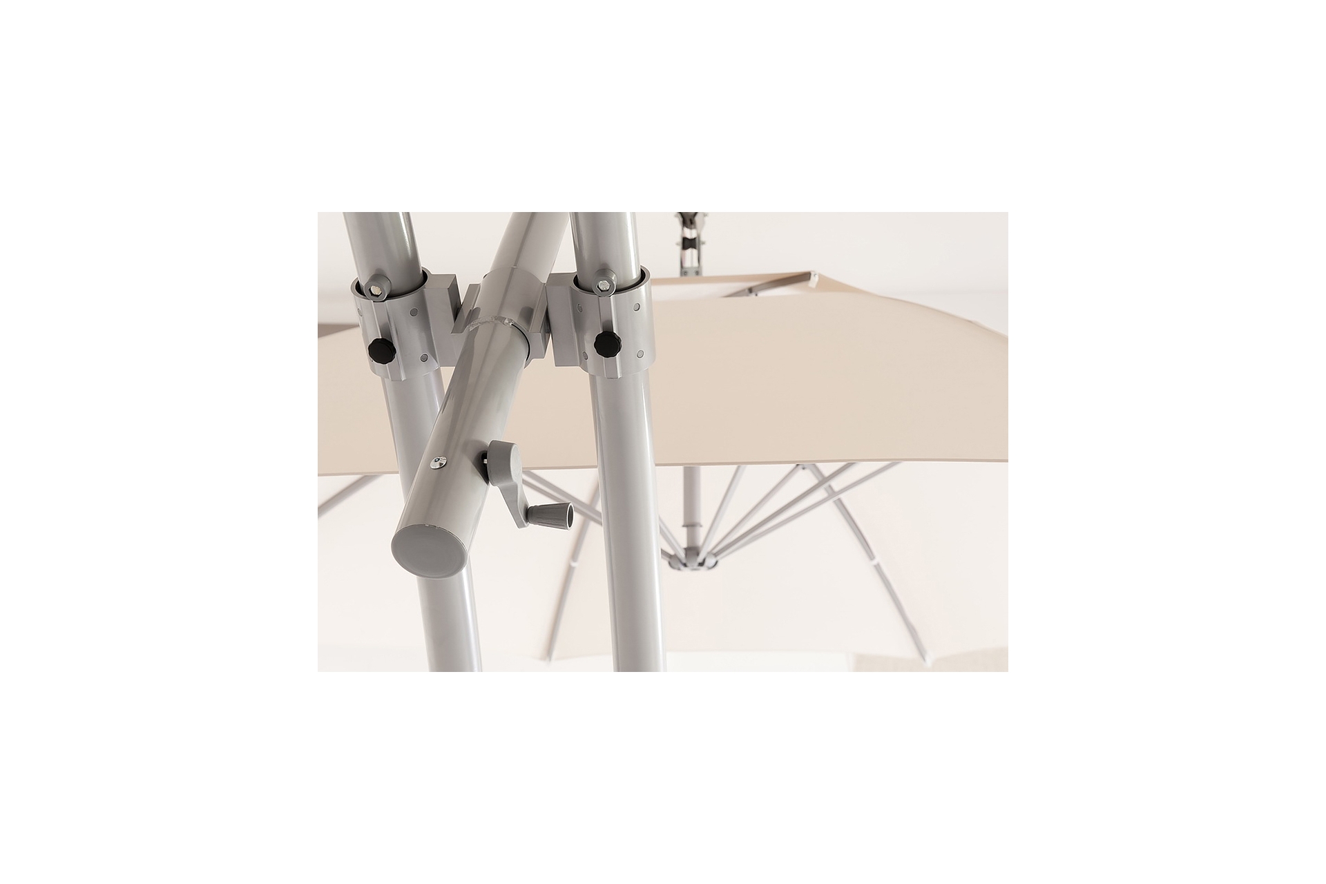 Parasol ogrodowy Litex Garden Ibiza 420 cm szary